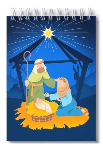 Блокнот 97х141 мм рождественский «Родился в мире свет» (Ваката 1149)