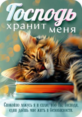 Магнит пластиковый прямоугольный — Господь хранит меня