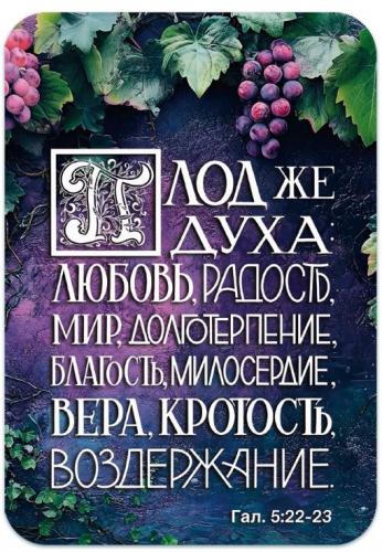 Магнит пластиковый прямоугольный — Плоды Духа