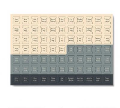 Индексы с второканоническими книгами Библии. Расцветка 4