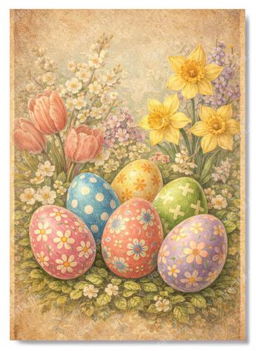 Открытка «Христос Воскрес!» (ретро) Софттач