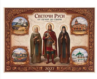 Календарь перекидной православный на 2027 год «Светочи Руси от Печор до Свири»